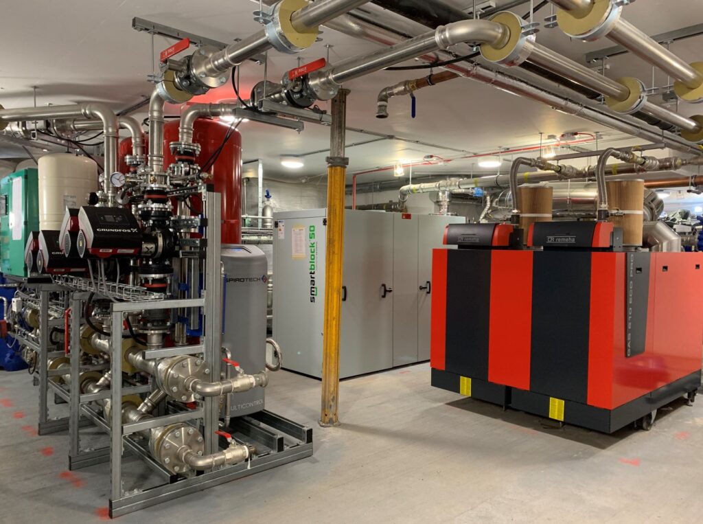 Plant room for Williamson Heights residential block Plant room for residential apartment block