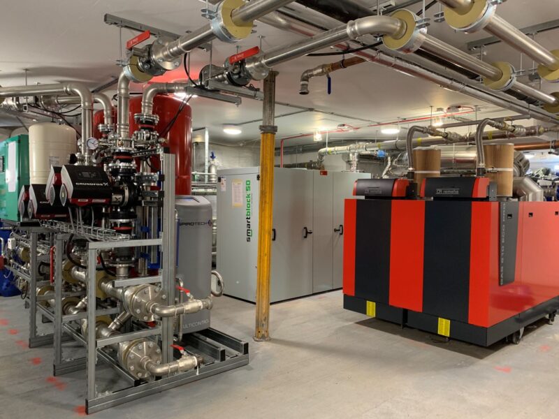 Plant room for residential apartment block